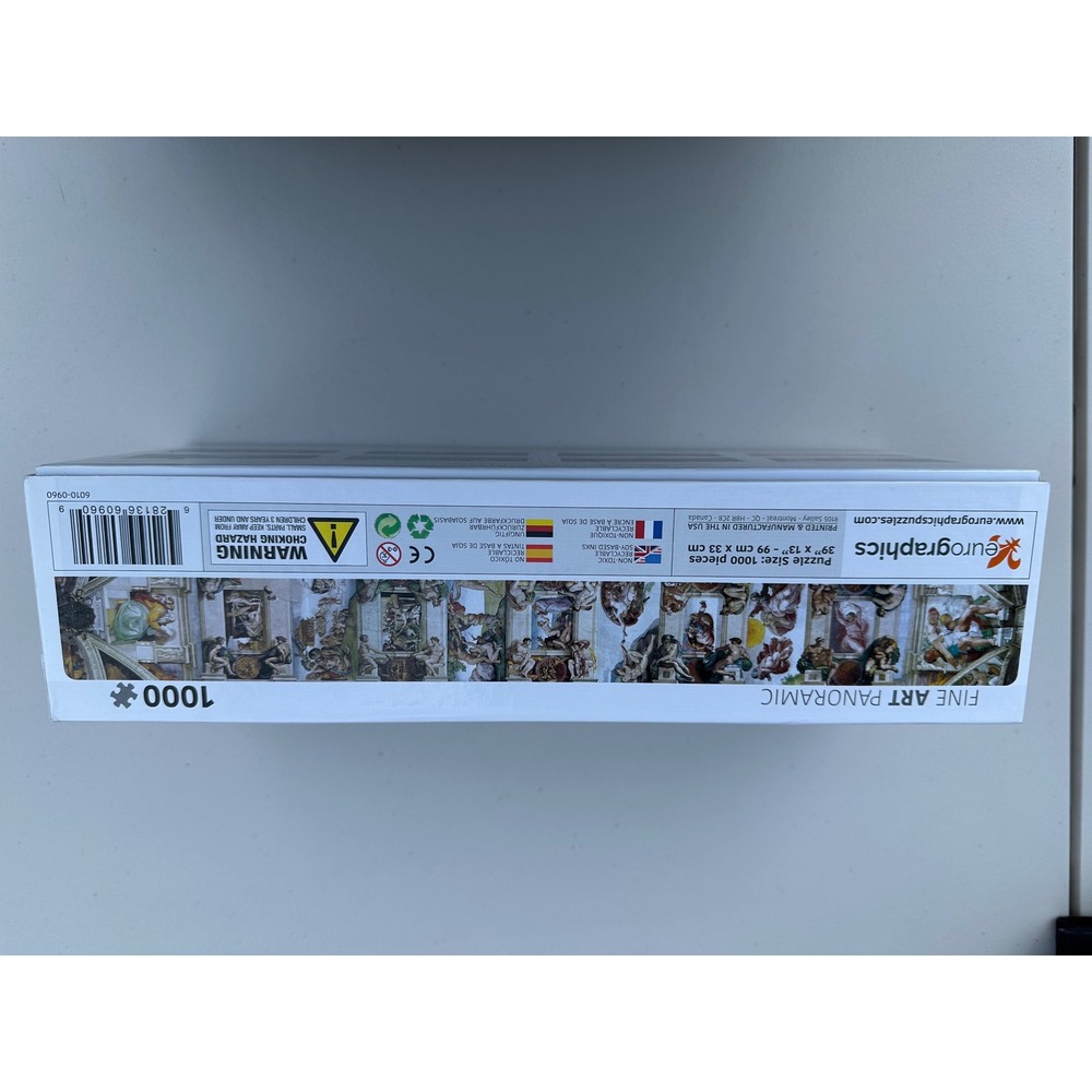 Eurographics Michelangelo Sistine Chapel Ceiling 1000 Piece Panoramic Art Puzzle